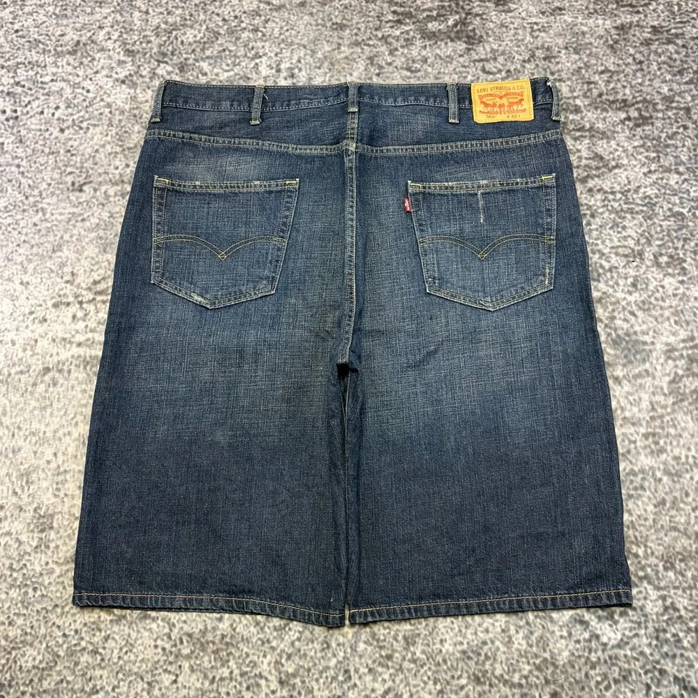 Levi's 569 Jorts Mens 42 Blue Baggy Wide Leg Grunge Skater Denim Shorts